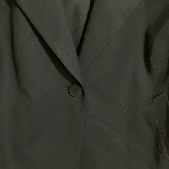 TALBOTS Elegant Career 99% Black Wool One Button Blazer Jacket Plus 16 Petite - Picture 7 of 12